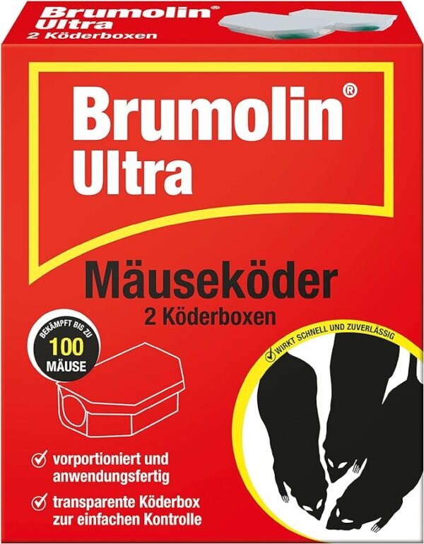 Brumolin Ultra anwendugsfertiger Mäuseköder inklusive Köderbox
