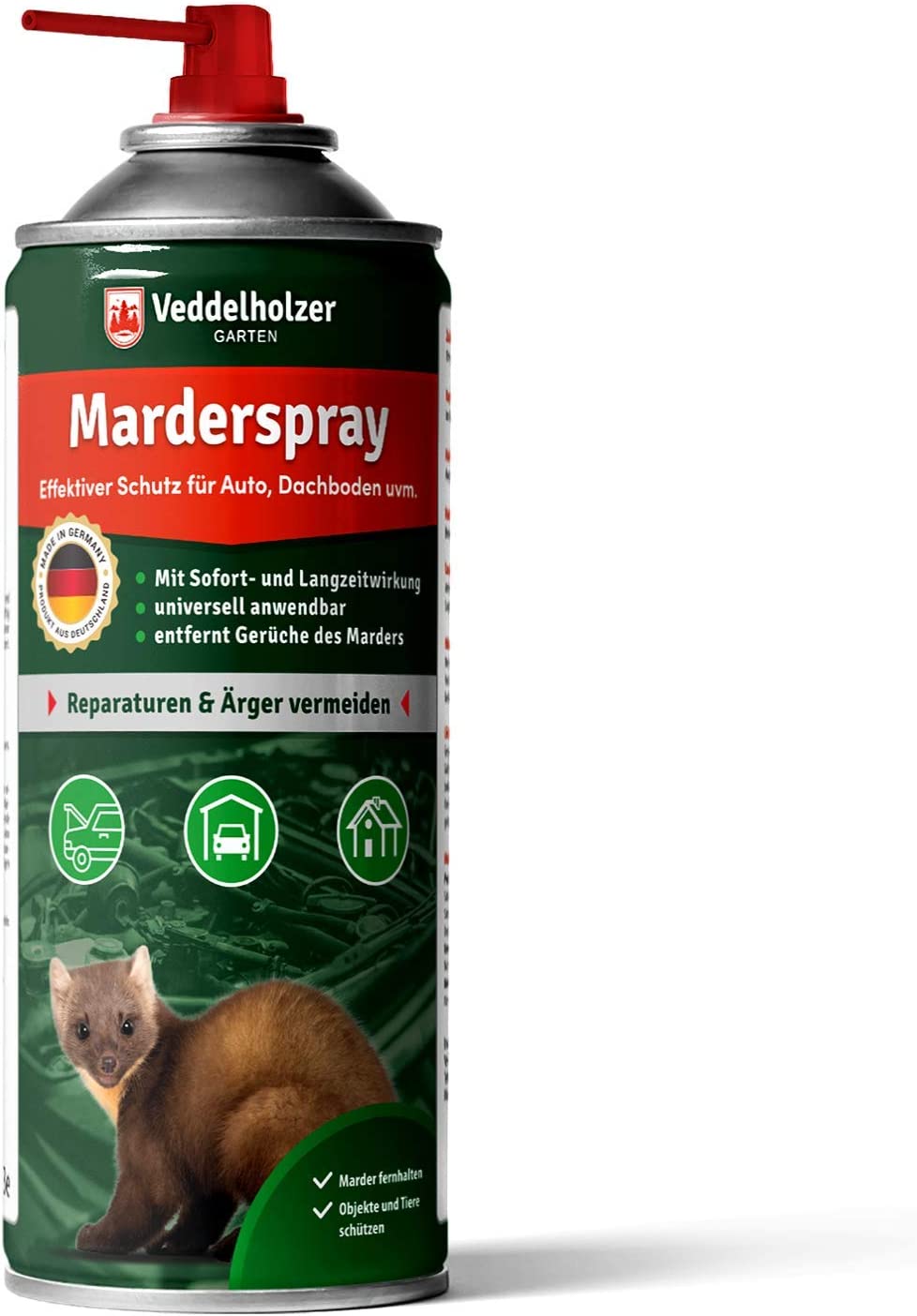 Veddelholzer Marderspray für Auto, Dachboden & Garage - ERASIO